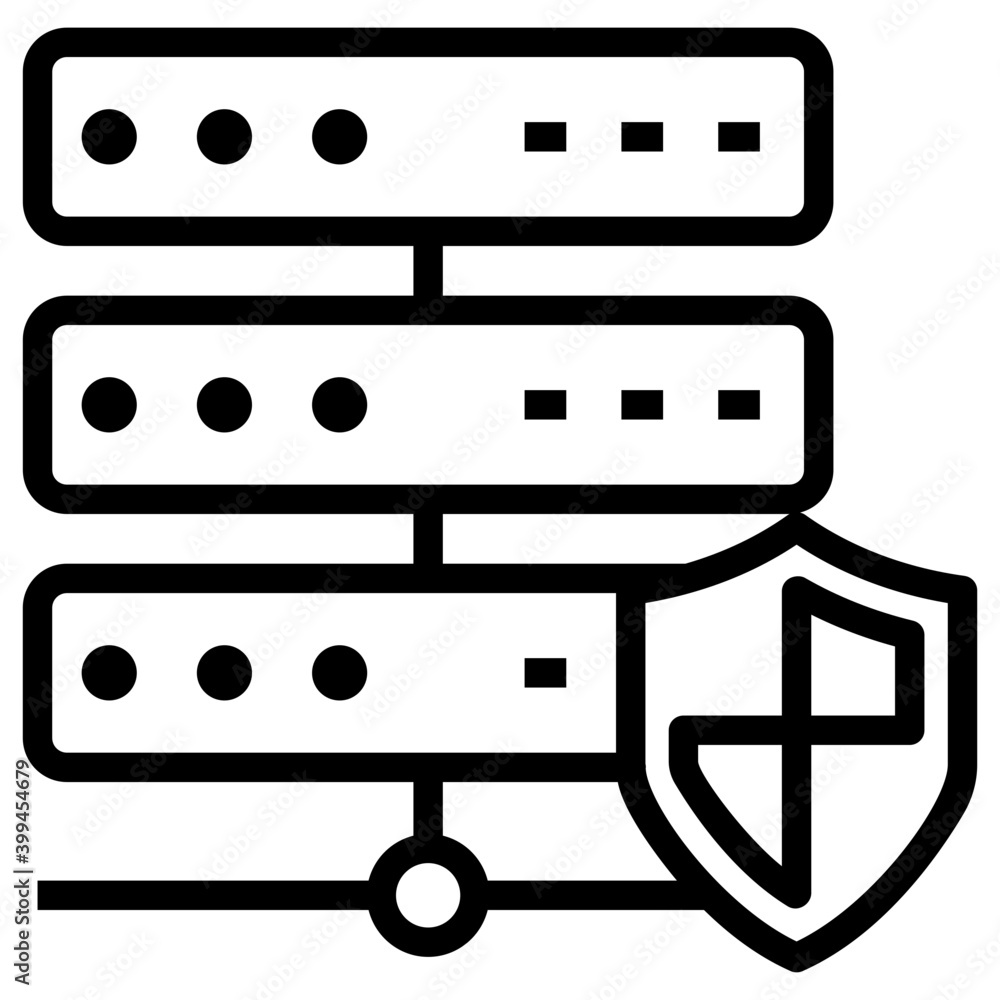 Isometric design of data security icon. Isometric design of data security icon.