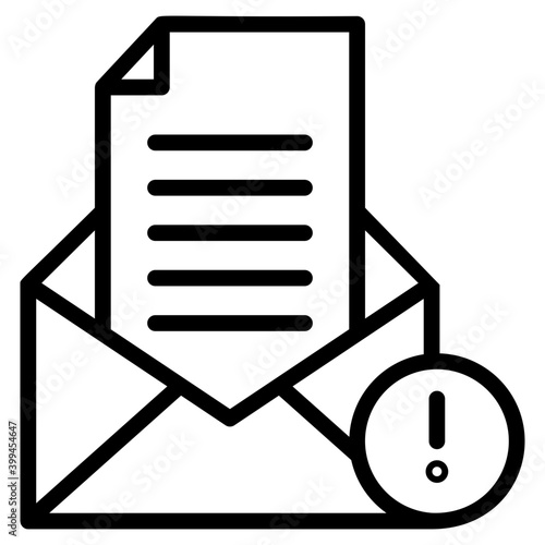 Line design of infected folder icon.