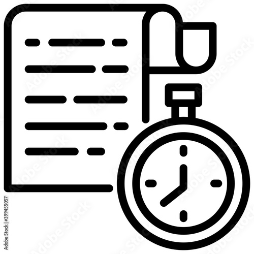 Time log isolated on white background 