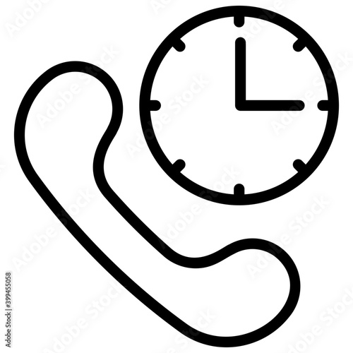 Call helpline service icon in line vector 