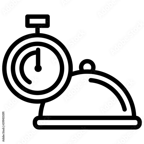 Food time icon in line design 