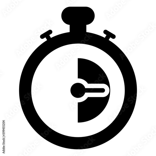 Stopwatch icon in glyph vector 