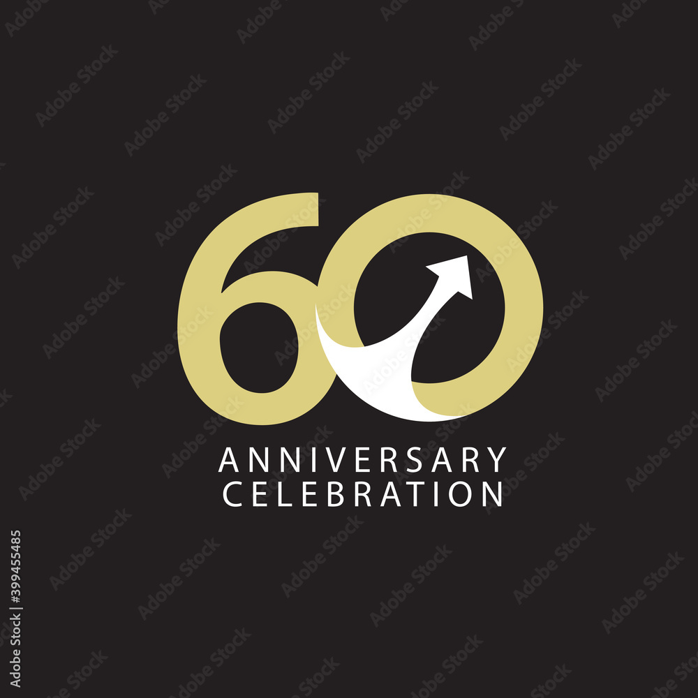 60 Years Anniversary Celebration Vector Template Design Illustration 60 Years Anniversary Celebration Vector Template Design Illustration