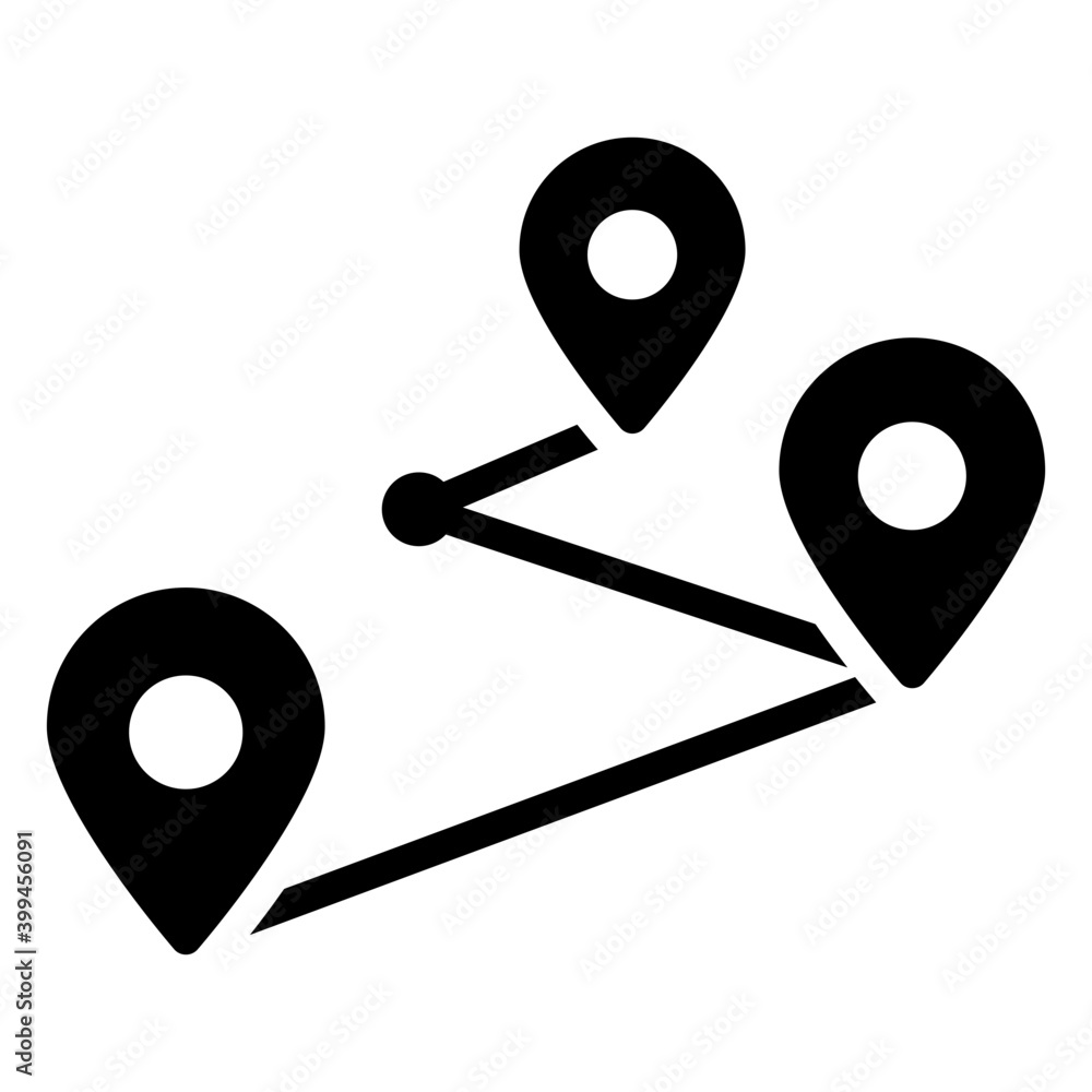 Route location track in glyph design Route location track in glyph design