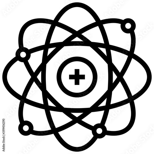 Proton icon in line design