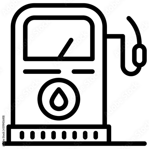 Gas station icon design line vector 