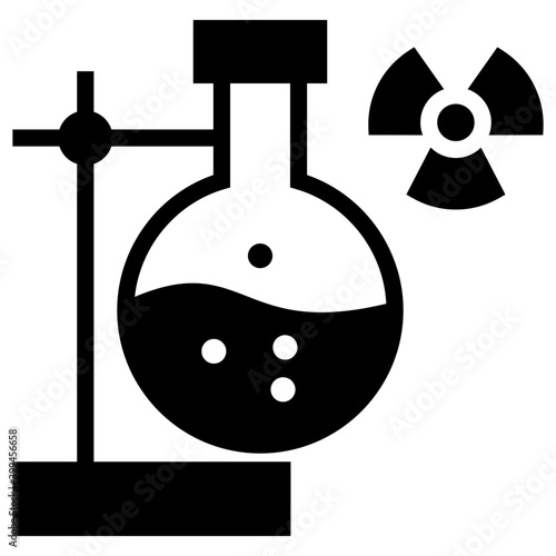 Icon of chemical experiment in solid design