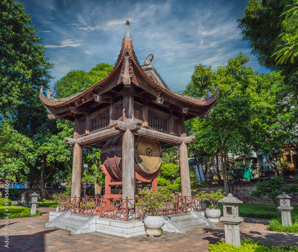 Temple of Literature in Hanoi in Southeast Asia, Vietnam. Temple of Confucius in Vietnamese capital Temple of Literature in Hanoi in Southeast Asia, Vietnam. Temple of Confucius in Vietnamese capital