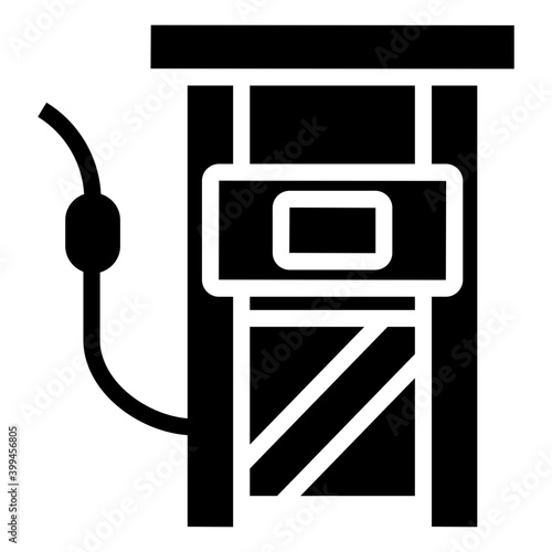 Icon of fuel container depicting fuel station