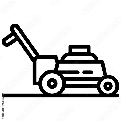 Lawn mower line design vector 