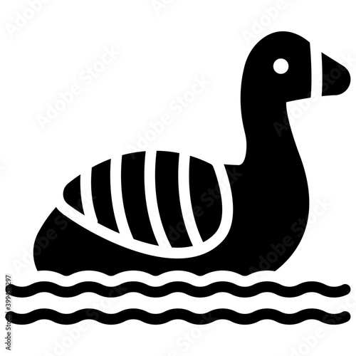 Goose icon in solid design 