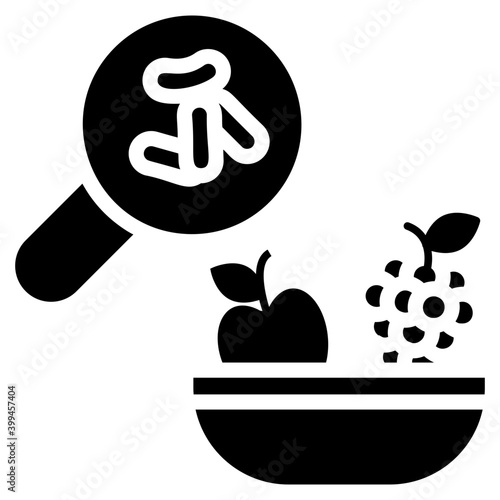 Contaminated fruits icon filled design 