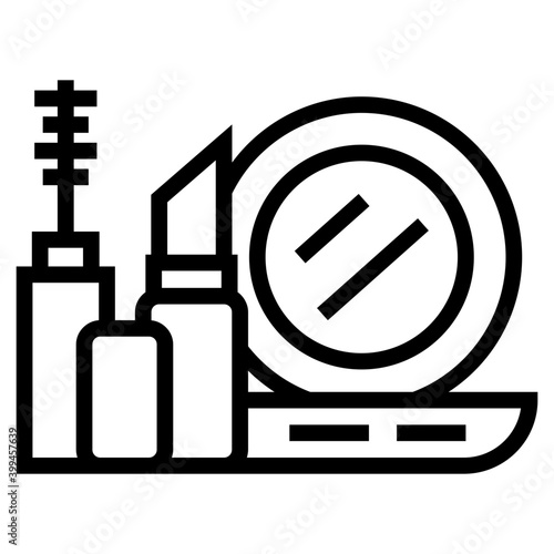 Makeup accessory icon line design
