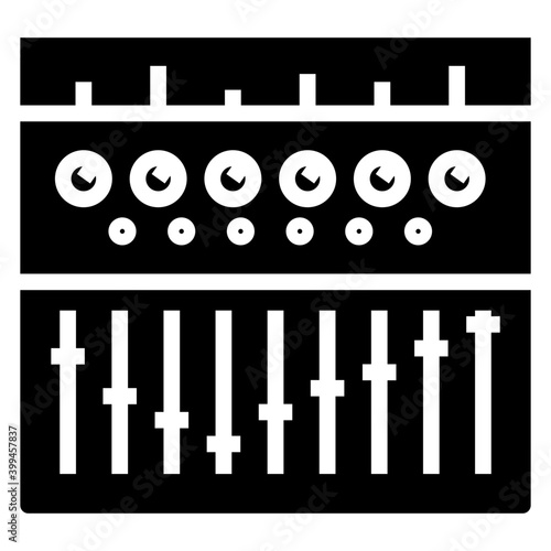 Solid icon of audio mixer