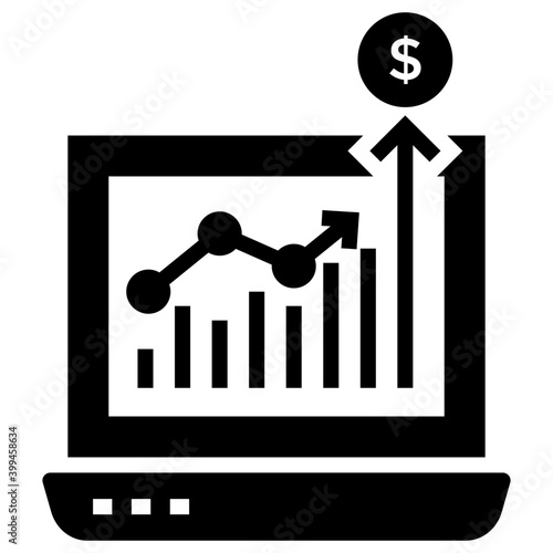 Filled design of value investing icon