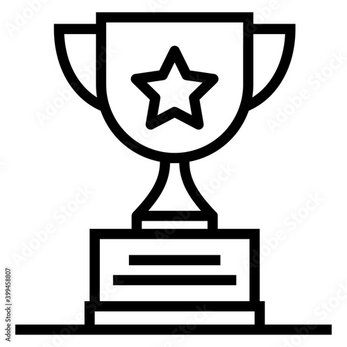 line design of star trophy cup