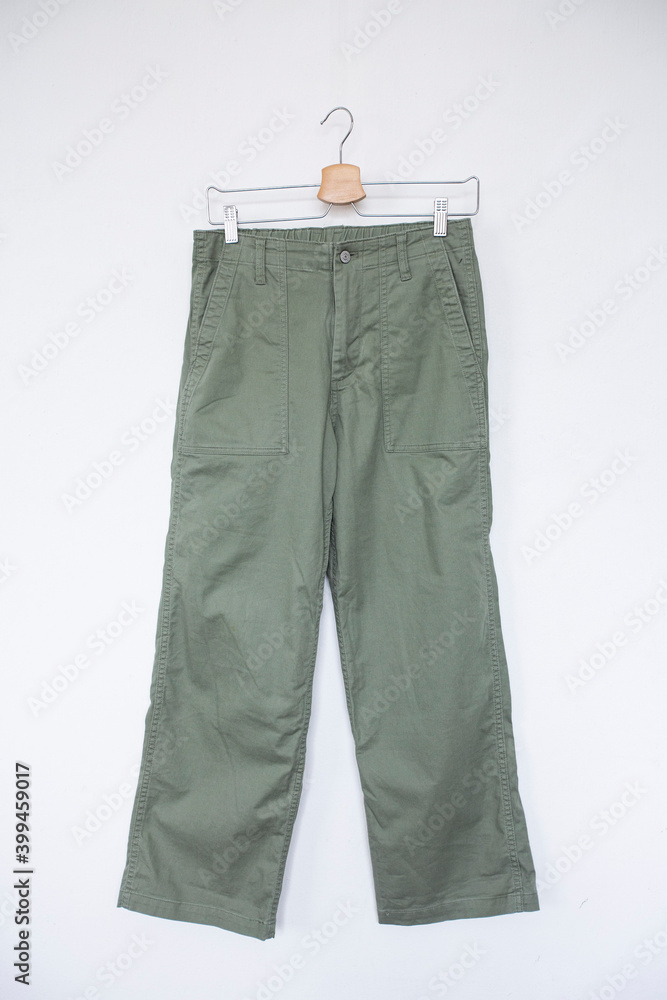 Pants natural fabric isolated on white background Pants natural fabric isolated on white background