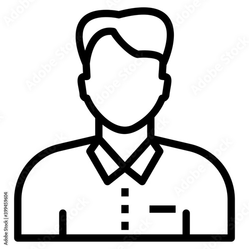 Accountant icon  in line design 
