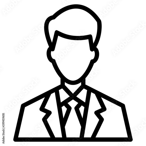 Lawyer icon in line design vector 