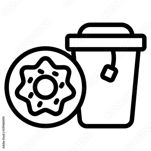 Icon of supper in line design 