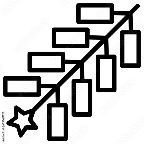 Line design of entertainment firecrackers vector