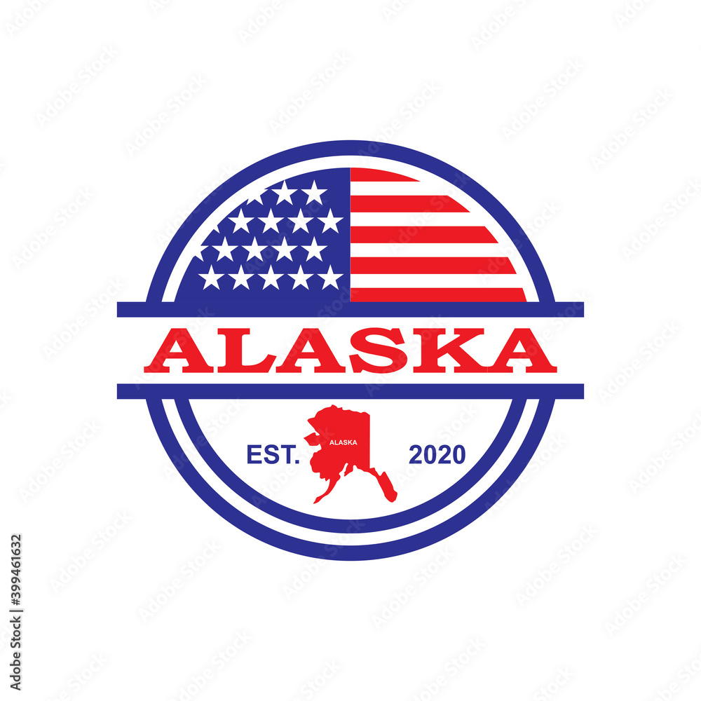 Alaska Map Vector , Country Logo