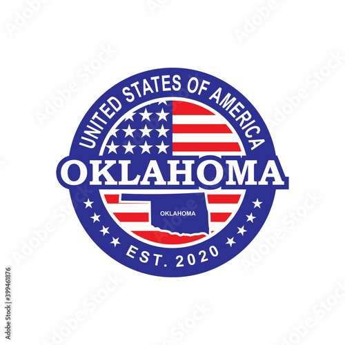 Oklahoma Map Vector , Country Logo