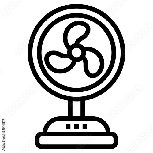 Electric pedestal fan icon design 