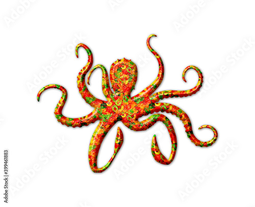 octopus animal Jellybeans Yummy sweets Colorful illustration, jelly Icon logo symbol