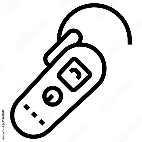 Wireless earbud device vector in line design 
