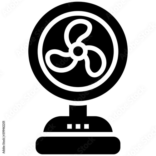 Electric pedestal fan icon design 