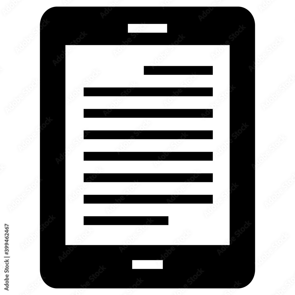 Electronic book vector in line design Electronic book vector in line design