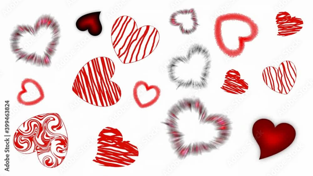 festive background with hearts of different shapes festive background with hearts of different shapes