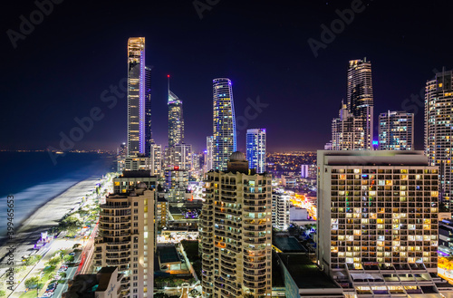 Photography Gold Coast at night, Queensland, Australia