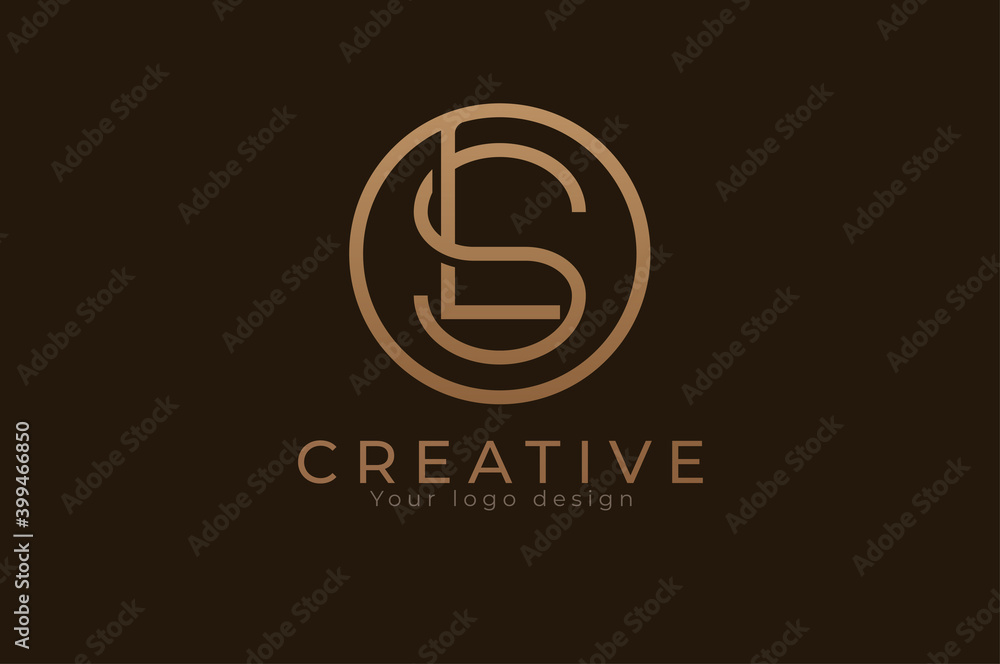 Obraz premium Abstract initial letter L and S logo,usable for branding and business logos, Flat Logo Design Template, vector illustration
