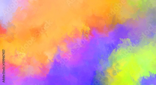 Creative abstract painting. Background with artistic brush strokes. Colorful and vibrant illustration. Painted art.