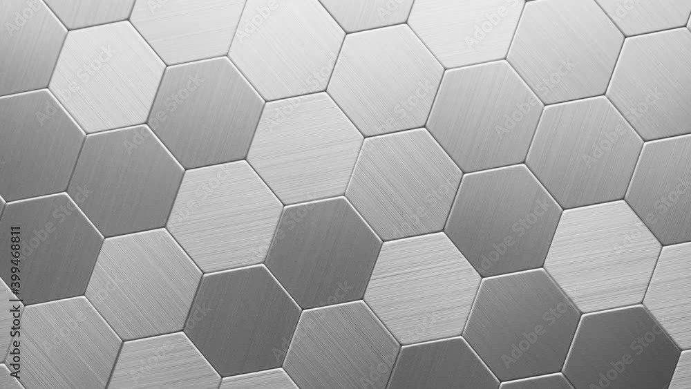 Surface consisting of hexagonal metal plates. Surface consisting of hexagonal metal plates.