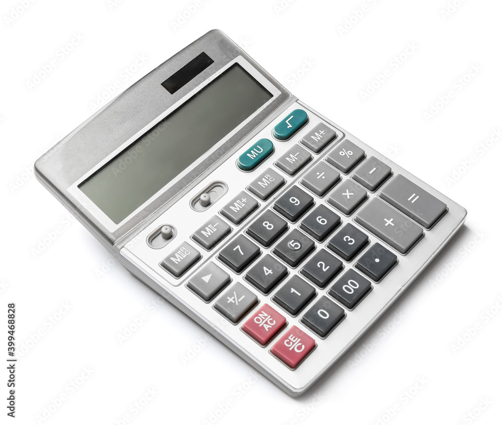 Digital calculator isolated on white background Digital calculator isolated on white background