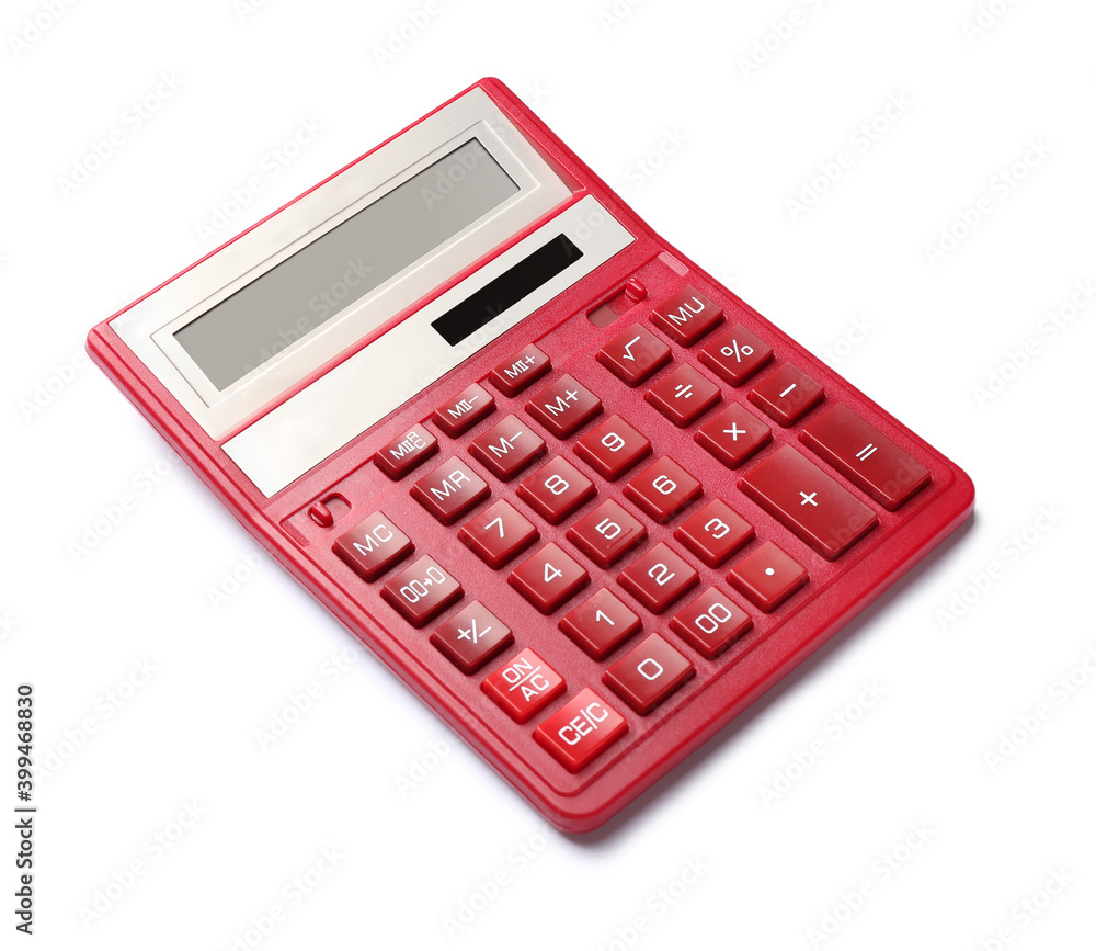 Digital calculator isolated on white background Digital calculator isolated on white background