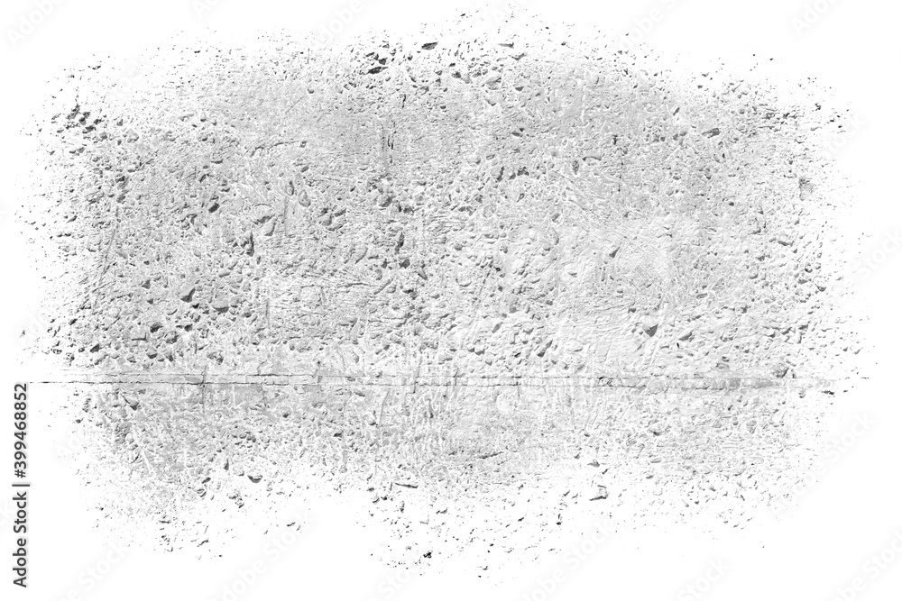 Concrete with rocks  wall bumpy cement surface for making brush isolated on white background