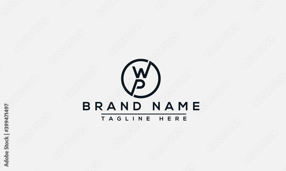 WP Logo Design Template Vector Graphic Branding Element. WP Logo Design Template Vector Graphic Branding Element.