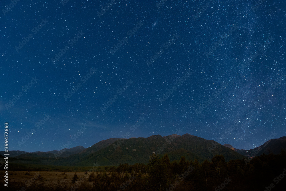 Obraz premium 奥日光 戦場ヶ原の星空