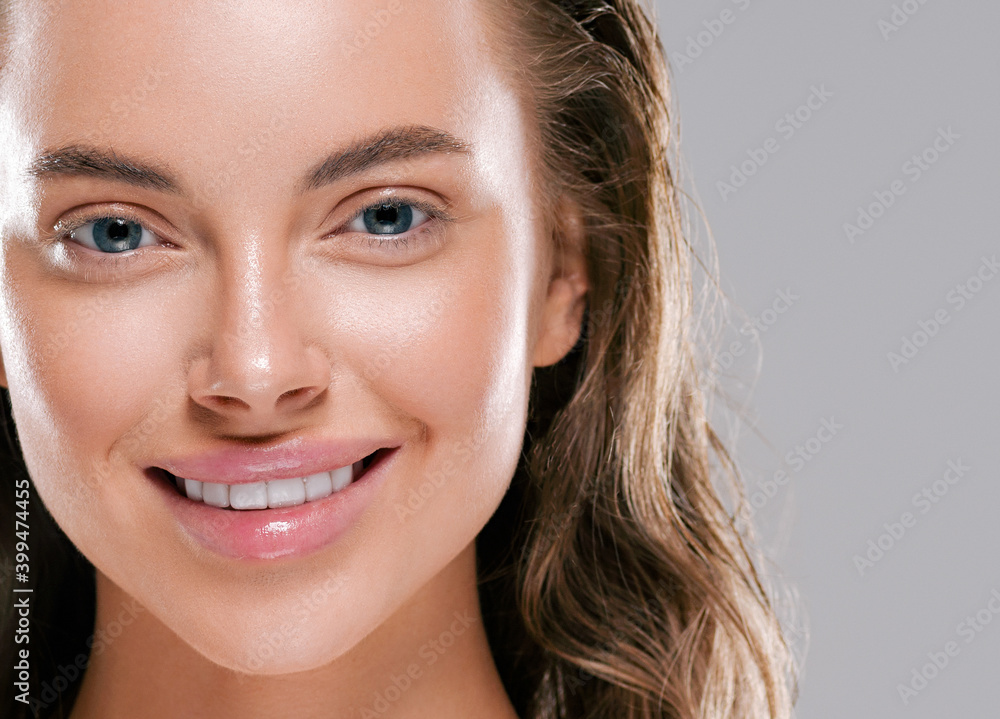 Woman beauty healthy skin moisture spa face natural clean fresh make up close up Woman beauty healthy skin moisture spa face natural clean fresh make up close up