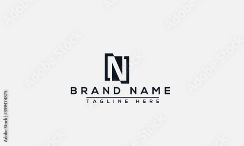 N Logo Design Template Vector Graphic Branding Element.