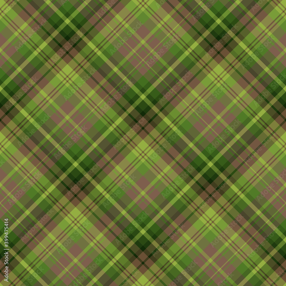 Seamless pattern in warm green and brown colors for plaid, fabric, textile, clothes, tablecloth and other things. Vector image. 2 Seamless pattern in warm green and brown colors for plaid, fabric, textile, clothes, tablecloth and other things. Vector image. 2