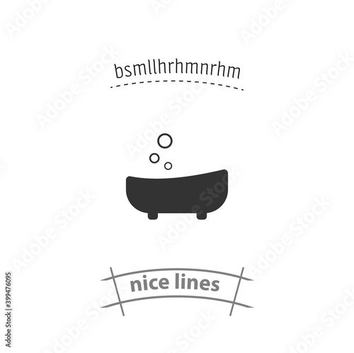 bath isolated vector icon. baby design element
