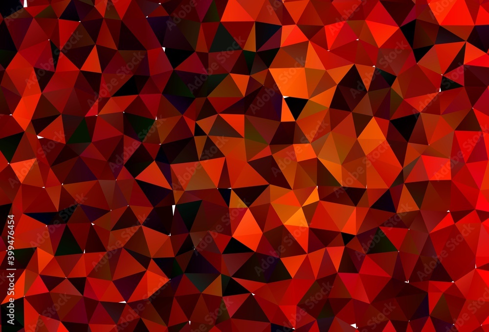 Naklejka premium Light Orange vector polygonal template.