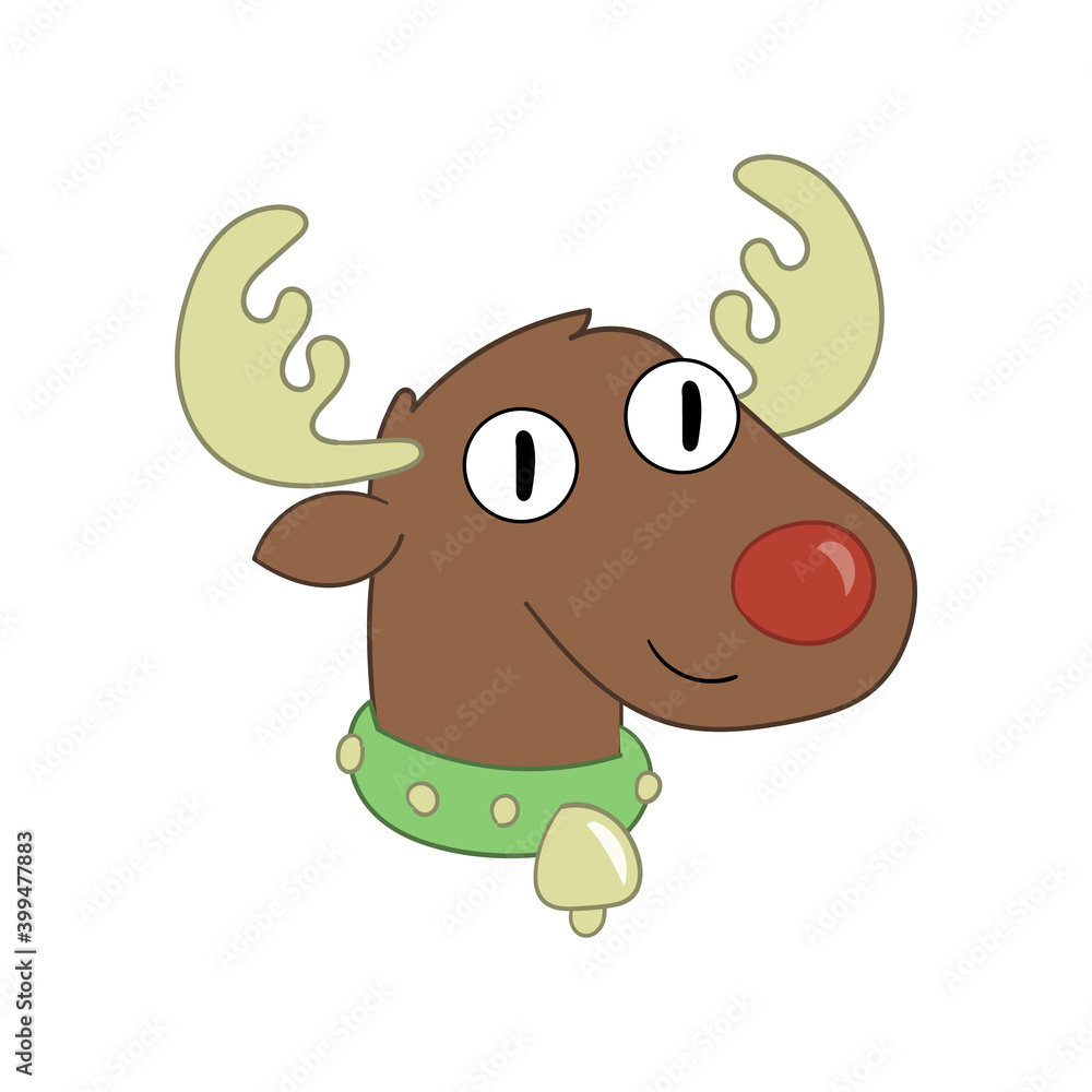 Fototapeta premium Christmas concept cute deer head
