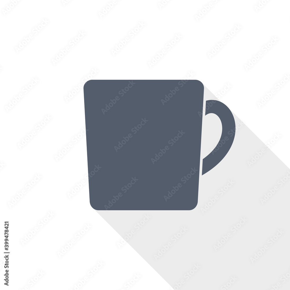Drink vector icon, cup of coffee flat design illustration Drink vector icon, cup of coffee flat design illustration