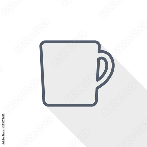 Drink vector icon, cup of coffee flat design illustration